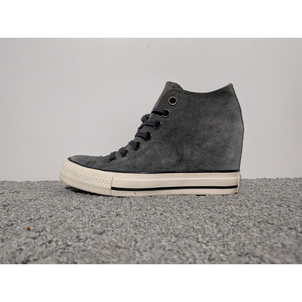 Converse Wedge Sneaker Shoes Womens Size 6 Gray